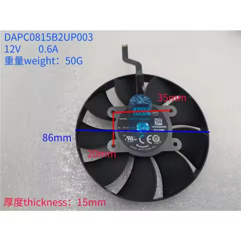 ccDAPC0815B2UP003 NEW FAN FOR NVIDIA public version NVIDIA GeForce RTX 3080, RTX 3080Ti FE Fan radia