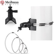 MEIHUAA Camera Pole Mount Bracket, Plastic Metal Clamp Security Camera Holder,  Adjustable Rust Resi
