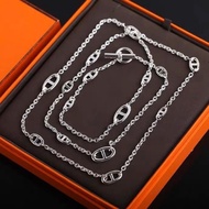 [HOT 2024 beautiful] Long-shaped CD necklace with luxurious high-end titanium cd long necklace