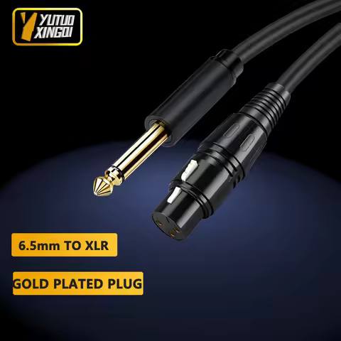 6.5mm To XLR Male Female Audio Cable 6.35mm Canon Interface Audio Mixer Microphone Connection Microp
