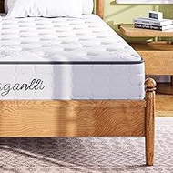 Twin Mattress - Vesgantti 9.6 Inch Innerspring Multilayer Hybrid Single Mattress - Ergonomic Design 