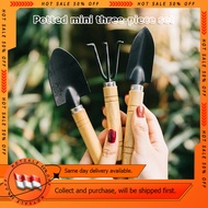 (3pc) Gardening tool three-piece set, flower rake, small shovel, small spade, vegetable and flower p