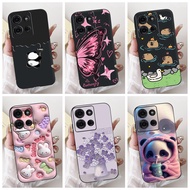 For Motorola Moto G75 5 Phone Case Soft Silicone Protection Black Fashion Pattern Back Cover For Mot