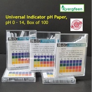 ( LOCAL READY STOCK ) Universal Indicator pH Paper, pH 0 - 14, strip type, Pack of 100