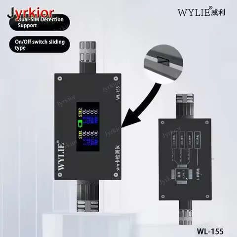 WYLIE WL-155 SIM Card Circuit Tester, Dual-SIM Circuit Detector with LED Display, For iPhone 14-17 P