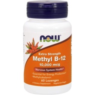 NOW Foods Methyl B-12 1,000 mcg, 60 Pieces (2 Pieces Pack)