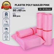 Polymailer 50X60 Cm Pink Isi 50 Pcs Polymailer Kantong Plastik Ldpe