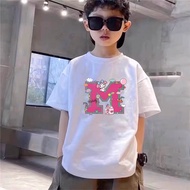 8 Colors NELLY Children's short-sleeved T-shirt M letters kids t shirt for boys
