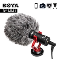 BOYA BY-MM1 Universal Cardioid Compact Microphone Video Audio Record Vlog Mic Adapter VideoMicro for iPhone iPad Android Mobile Phone Smartphone / DSLR / GoPro HERO 12 11 10 9 8 7 6 5 / DJI OSMO POCKET ACTION Camera BY MM1