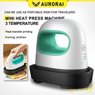 220V Mini Heat Press Machine Small Heat Press Meter Portable Heat Press Travel Iron Press Heat Trans
