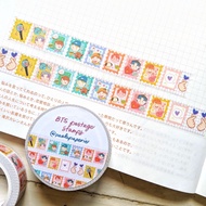 WT1: BTS BT21 Mail Stamps | WASHI TAPE for planner, journal, scrapbook, polco deco by PAOLA PAPERIE