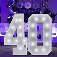 1Pc 3FT/91.5CM/36Inch Light Up Digital Marquee Frame With Lights KT Board Number 0-9 Plug-In KT Boar