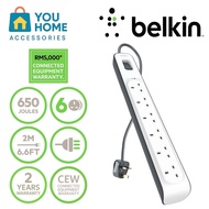Belkin 6-outlet Surge Protection Power Extension Socket (2m)