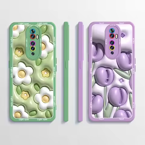 Square Liquid Silicone Case for OPPO Reno 2 Reno2 2Z 2F Z F Lens Protective Shockproof Soft Phone Ca