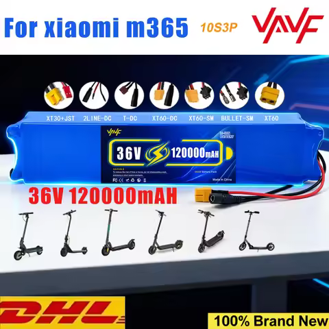 Upgrade 36V 120000mAh 10S3P 36v Electric Scooter Battery Pack 36v Battery Scooter 18650 Lithium M365