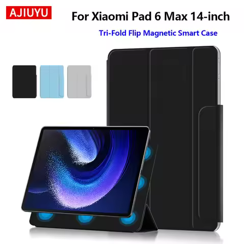Magnetic Case For Xiaomi Pad 6 Max 2023 14 Inch Smart Book Cover for Xiaomi Mi Pad 6 Max 14" Tri-fol
