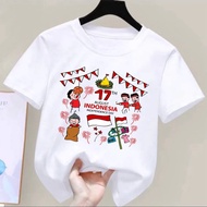 MERAH (2-15 TH) Red and White Children's T-shirts Independence 17 August Red and White August Compet