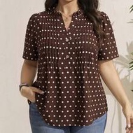 Plus Size Casual Vacation Ditsy Floral Petal Sleeve Blouse Women Summer Clothing Woman Elegant Women