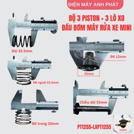 XO Set of 3 Pistons with 3 Springs for Mini Car Washer Pump Head, High Pressure Car Washer Piston 12