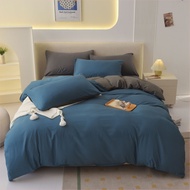 Solid Color Hair Four-piece Set Simple Style Bed Sheet Quilt Cover Wash Quilt Cover Student Dormitor