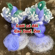 Lưới cá đối chiều cao 1m2 và 2m chiều dài 80m hàng đặt thợ phao đánh nổi
