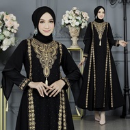 MF Store - COD - Gamis Abaya Terbaru 2022 - Gamis Abaya Warna Hijau Botol - abaya turkey mewah terba