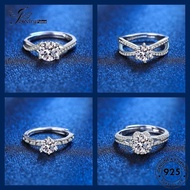 JEWELRYPALACE JEWELRY Moissanite 925 Adjustable Diamond Perempuan Ring Original Fashion Women Cincin Silver M120