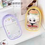 ADAMES 10cm Transparent Doll Bag, Cartoon Design Clear Doll Storage Bag, Mini Display Zipper Cute Ou