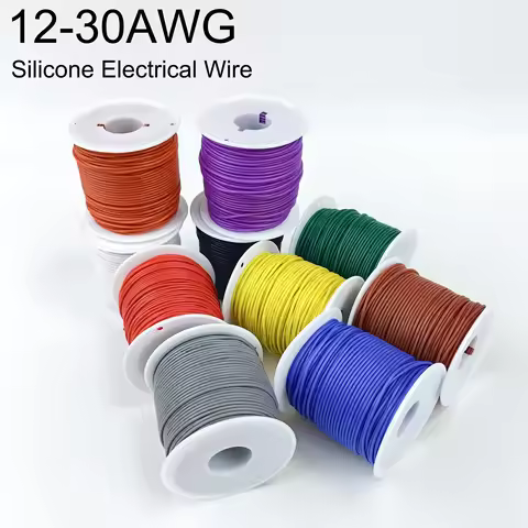 10 Colors Silicone Stranded Electrical Wire 12-13-14-16-17-18-20-22-24-26-28-30 AWG Tinned Copper In
