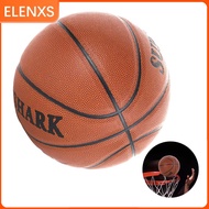 Standard Basketball Brown 9.67 Inches Basketball with Rubber Net Needles Non-slip Basketball Air Pum
