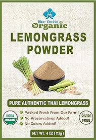 Lemongrass Powder 4 OZ - Organic Dried Thai Spice Herb - Freshly Ground Lemon Grass Stalks - Culinary Grade Seasoning for Cooking and Tea