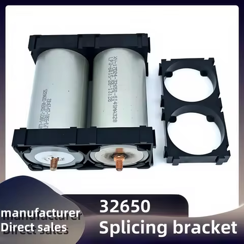 10Pcs 32650/32700 Battery Holder Bracket 1X2, 32.5mm Anti-Vibration Cell Spacer Holder for DIY Power