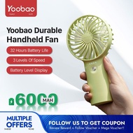 Yoobao Mini Handheld Fan 6000mah Battery 3 Wind Speeds Durable Battery Life