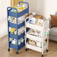 [SALE] 3 Tier Multifunction Storage Trolley Rack Office Shelves Home Kitchen Rack With Plastic Wheel