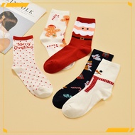 [Good Thing Recommendation] Autumn Winter Cartoon Christmas Socks Elk Mid-Tube Women's G2.28 6DQ7