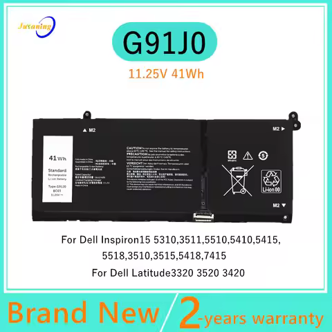 V6W33 G91J0 Laptop Battery For Dell Inspiron 15 5310 3511 5510 5410 5415 5518 3510 3515 5418 7415 Fo