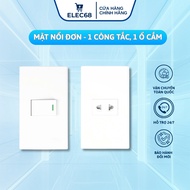 Surface 1 - Power Socket 1 Switch / 1 Genuine TPE Socket - MN1/1OC - MN1/1CT - thietbidienelec68
