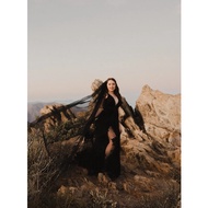 Black veil One Layer Veil Black Wedding Veil Cathedral