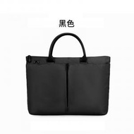 日本熱銷 - 時尚電腦袋單肩斜背書袋文件袋氣質時尚A4資料袋手提包-黑色-(可放15.4-16寸電腦)