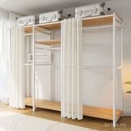 Wardrobe Wardrobe Household Strong Bedroom Metal Open Corner Shelf Wardrobe Wardrobe Easy Assembly D
