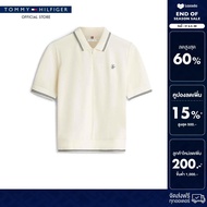 Tommy Hilfiger เสื้อโปโล ผู้หญิง รุ่น WW0WW47853 AEF - สีขาว ทรง Regular