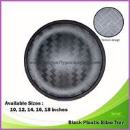 ◫ ◐ ♈ [Wholesale] Dragonfly Black Plastic Bilao Tray 30pcs per bundle, Pancit Bilao Plate, Disposab