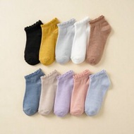 10 Pairs Kids/Infants Unisex Casual Wave Rim Boat Baby Socks