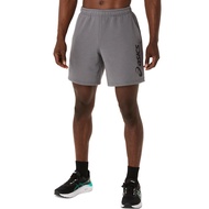 ASICS : 2031E903.022 ASICS LOGO SWEAT SHORT MEN TRAINING ผู้ชาย กางเกงขาสั้น ของแท้  CARBON