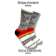 KATUN Sock Energy Ancient Stripe-White Red - Cotton Material, One Size Adult ft