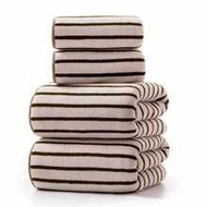 Minimalist Striped Coral Fleece Ultra-Soft Absorbent Quick-Dry Towels, 35*75cm Hand Towel, 70*140cm 