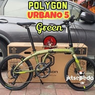 Sepeda Lipat Polygon Urbano 5 - Hijau