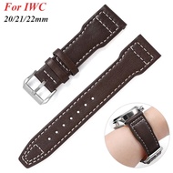 20mm 21mm 22mm Leather Watch Strap for IWC Pilot Strap Waterproof Sport Watch Strap for Women Men Re