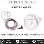 Kz Cable Jcally PJ2 Silver Cable with Mic Cable KZ CCA ZS3 ZS5 ZSA ZSN PRO ZST ZSX ZS10 PRO ZST PRO 