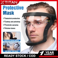 【Clearance】 Transparent Full Fcae Mask Face shield Acrylic Anti Fog Dustproof Googles Face Protectio